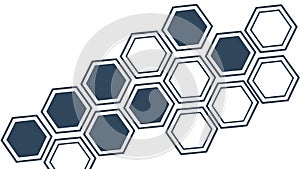 Abstract Honeycomb Hexagon Pattern Design, vector design Generative AI