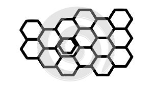Abstract Honeycomb Hexagon Pattern, Modern Geometric Texture, vector design Generative AI