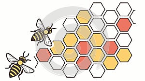 Abstract Honeycomb Hexagonal Pattern Design, Clean and Modern, Perfect for Tech Backgrounds, vector design Generative AI