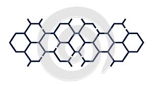 Abstract Honeycomb Pattern Geometric Hexagon Mesh, vector design Generative AI