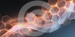 Abstract Honeycomb Structure with Dynamic Energy Flow Design