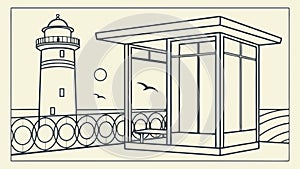 Abstract Horizontal Chain Pattern. Unity and Security Connection, vector design Generative AI