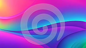 Abstract horizontal multicolored gradient wave background. Smooth graceful lines