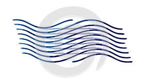 Abstract Horizontal Wavy Lines Dynamic Pattern Design Vector, vector design Generative AI