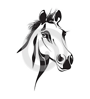 Abstract horses head