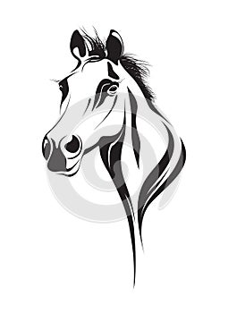 Abstract horses head