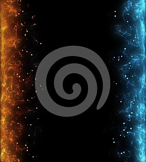 Abstract hot cold vertical background