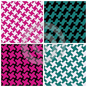 Abstract Houndstooth Patterns