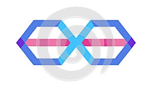 Abstract Hourglass Infinity Symbol, vector design Generative AI