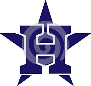 Abstract Houston Astros logo design on white