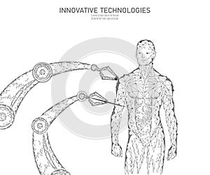 Abstract human body anatomy. DNA engineering science innovation technology. Genome health research gene therapy medicine