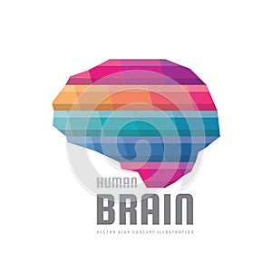 Abstract human brain - vector logo template concept illustration. Creative idea colorful sign. Infographic symbol. Colored design