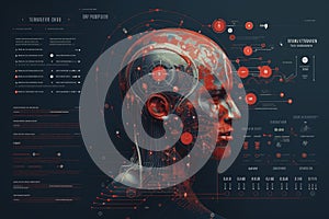 Abstract Human head poly concept. Generate Ai