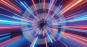 Abstract Hyper Space Light Speed Digital Data Stream Teleportation Technology Background