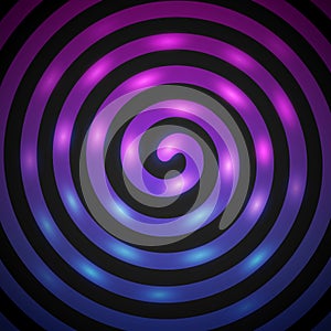 Abstract Hypnotic Spiral Neon Background