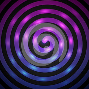 Abstract Hypnotic Spiral Neon Background