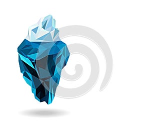 Abstract Ice berg polygon vector icon