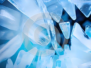 Abstract ice debris background, Ai generated