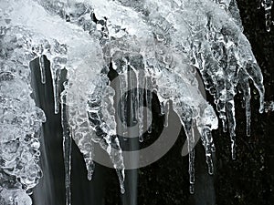 abstract ice form in winter