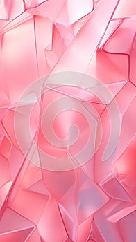Abstract ice pink background. Translucent elegant simplicity embodied in geometric shapes. A visual representation of