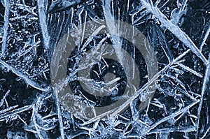 Abstract ice structures on roofing