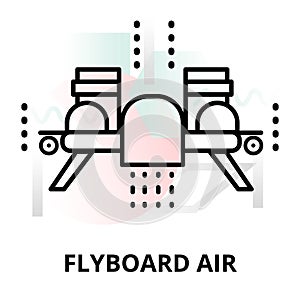 Abstract icon of flyboard air