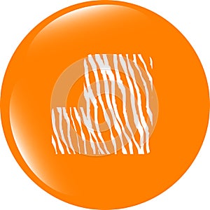 Abstract icon on internet button isolated on white