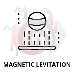 Abstract icon of magnetic levitation