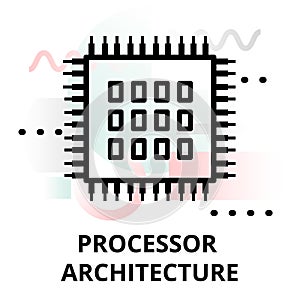 Abstract icon of processor architecture