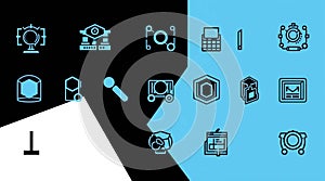 Abstract Icon Set on Contrasting Background