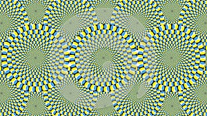 Abstract spinning illusion circular pattern 4k background