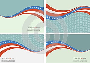 Abstract illustration of American flag