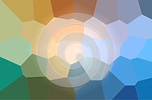 Abstract illustration of blue, green and brown Giant Hexagon background