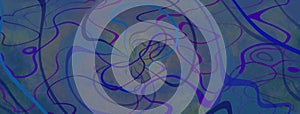 Abstract illustration of a Blue Swirl Web Banner