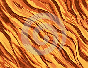 Abstract illustration of a burning fire with wild yellow flames