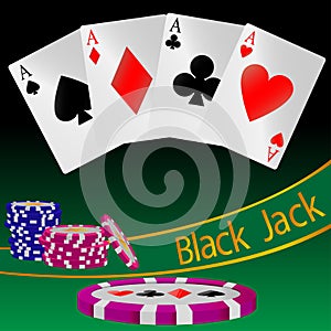 Abstract illustration of the card game Black Jack