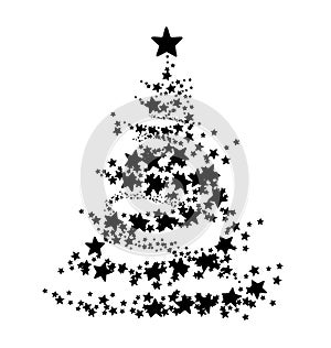 Abstract illustration of a Christmas tree