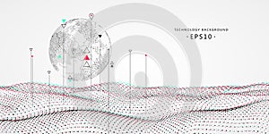 Abstract illustration of cloud computing concept