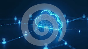 Cloud Computing Digital Network Connections Concept