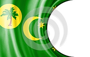 Abstract illustration, Cocos Islands flag with a semi-circular area White background for text or images