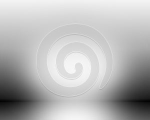 Gray empty room studio gradient 3D background.