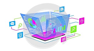 Abstract Data Visualization Concept
