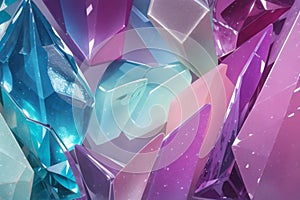 abstract illustration of different gems, AI generation