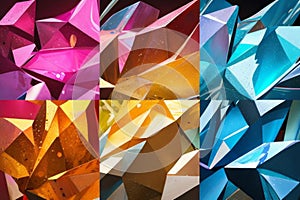 abstract illustration of different gems, AI generation