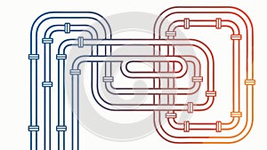 Abstract Interconnected Pathways, Complex System Flow, vector design Generative AI