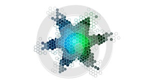 Abstract Hexagon Starburst Background