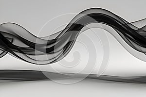 Abstract black smoke flows, creating a dramatic visual impact.