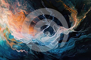 Abstract illustration of fluid and dynamic forms, expressing the fluidity and unpredictability of life