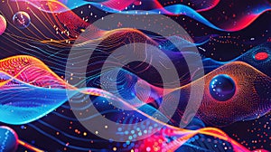 Abstract illustration of futuristic design patterns