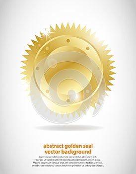 Abstract illustration of gold seal